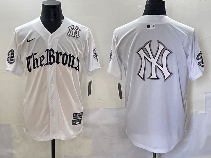 Men 2025 New York Yankees Blank White Five generations Joint Name Nike MLB Jersey style 24->new york yankees->MLB Jersey
